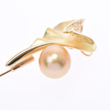 [Summer Selection] Ginzo used [Other] Pearl 10.20-10.40mm diamond 0.13ct 2way pendant top brooch/K18YG Ladies