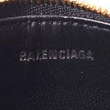 BALENCIAGA バレンシアガ ジップポケット付きカードホルダー ブラック 594214 ユニセックス レザー カードケース ABランク 中古 銀蔵