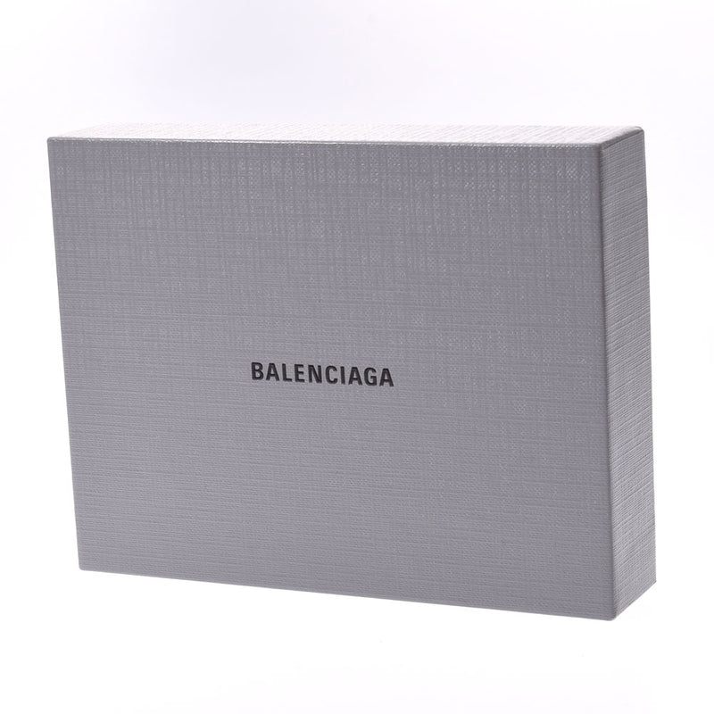 BALENCIAGA バレンシアガ ジップポケット付きカードホルダー ブラック 594214 ユニセックス レザー カードケース ABランク 中古 銀蔵