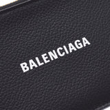 BALENCIAGA バレンシアガ ジップポケット付きカードホルダー ブラック 594214 ユニセックス レザー カードケース ABランク 中古 銀蔵