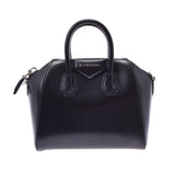 GIVENCHY Givenchy Antigona Midium Black Silver Bracket Ladies Leather Handbag A Rank used Ginzo