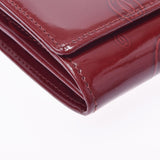 Cartier Cartier Happy Birthday Long Wallet Bordeaux Ladies Enamel Wallet AB Rank Used Ginzo