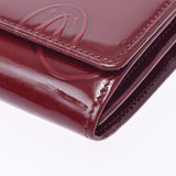 Cartier Cartier Happy Birthday Long Wallet Bordeaux Ladies Enamel Wallet AB Rank Used Ginzo