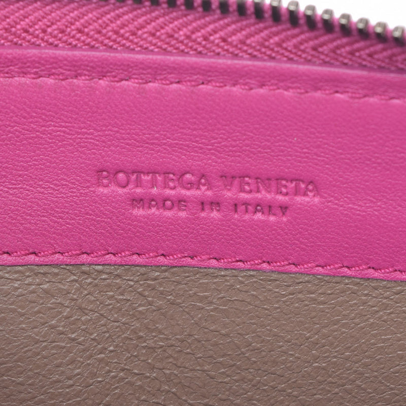 BOTTEGAVENETA BottegaVeneta L -shaped zipper wallet Intrecchart purple 244823v001N6202 Unisex ramskin long wallet AB rank used Ginzo