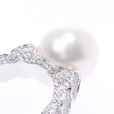 PIAGET Pierge #52 11.5 Ladies K18WG/Pearl/Diamond Ring/Ring A Rank used Ginzo