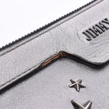 JIMMY CHOO ジミーチュウ スタースタッズ シルバー ユニセックス レザー クラッチバッグ Bランク 中古 銀蔵