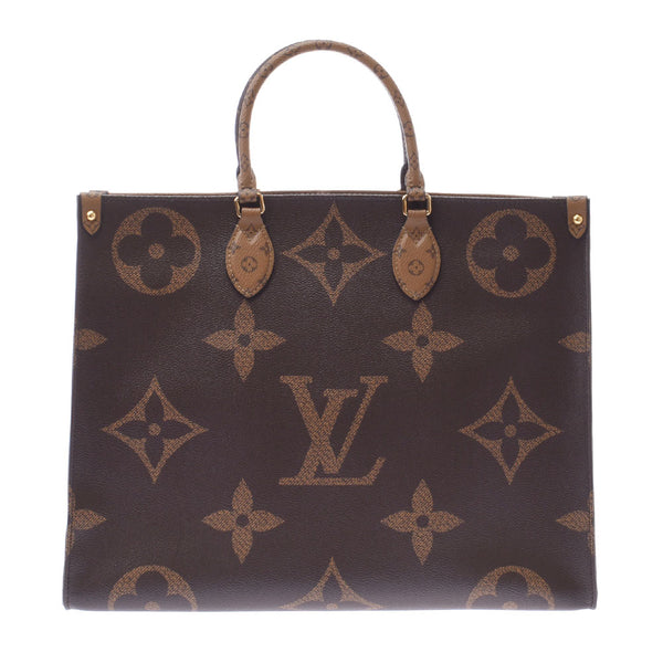 LOUIS VUITTON Louis Vuitton Monogram Reverse Onzago GM Brown M45320 Unisex Monograph Reverse Canvas 2WAY Bag Unused Ginzo