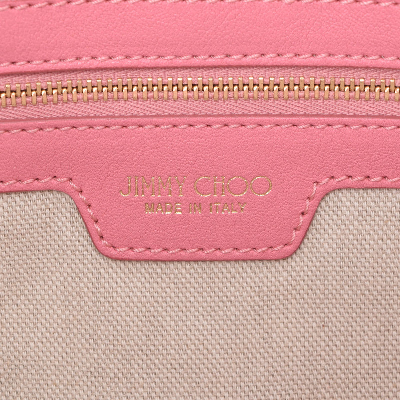 JIMMY CHOO Jimmy Choo Star Studs Pink Unisex Leather Tote Bag B Rank used Ginzo