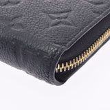 LOUIS VUITTON Louis Vuitton Monogram Amplant Zippy Wallet Noir M61864 Unisex Leather Long Wallet AB Rank Used Ginzo