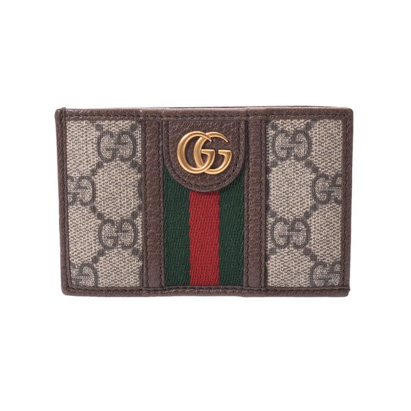 GUCCI グッチ オフィディアGG パスケース ブラウン ユニセックス PVC カードケース Aランク 中古 銀蔵