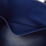 爱马仕爱马仕Birkin 30蓝色Saffir银色酷Z-饰面（大约2021年）女士dogo手提包新金佐