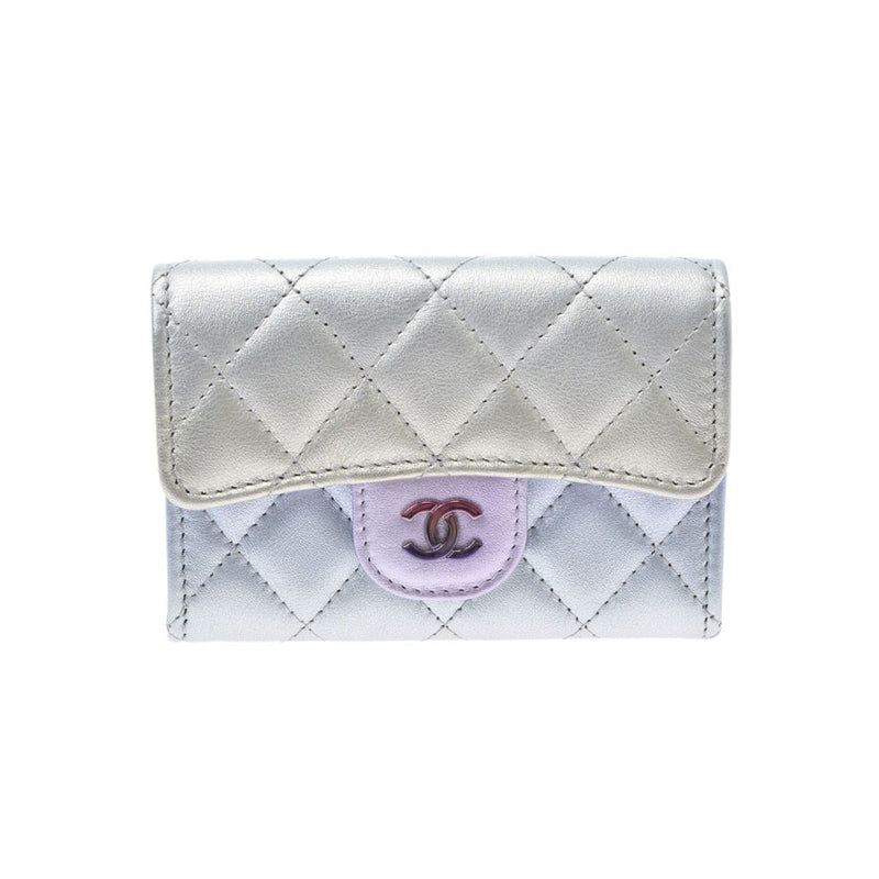 Chanel Classic Flap Rainbow (green/light pink system) Ladies card 