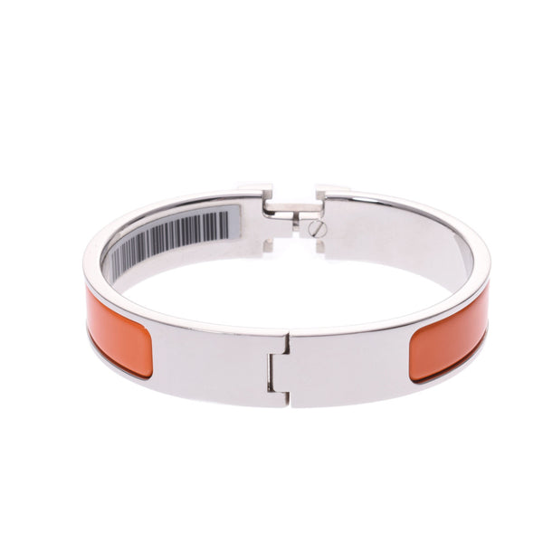 HERMES Hermes click crack PM Bangle orange silver metal fittings Unisex SV metal bracelet AB rank used Ginzo