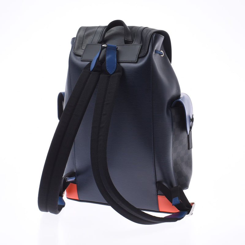 [Valentine Men's New] Louis Vuitton Epi Christopher PM Navy/Black/Others Men's Epi Leather Backpack Daypack Unused Ginzo