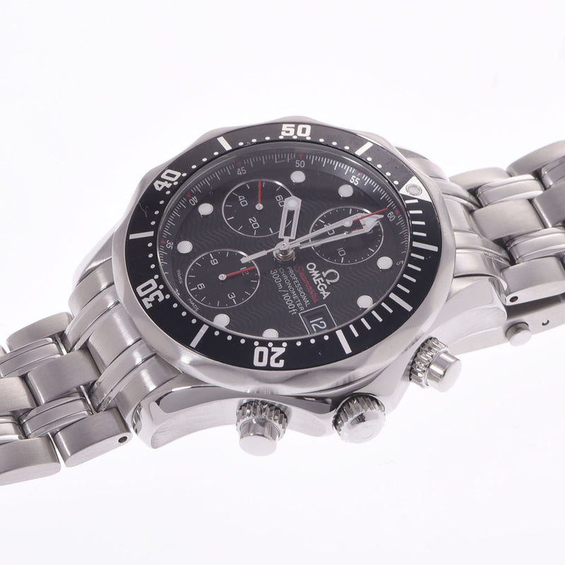Omega Omega Sea Master 300 Chronograph 213.30.42.40.01.001 Men's SS Watch Automatic Black Dial A Rank used Ginzo