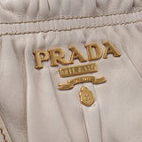 PRADA Prada 2WAY Shoulder Bag Ivory Gold Bracket BN1336 Ladies Leather Handbag A Rank used Ginzo