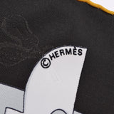 HERMES Hermes Care 90 LE CARNAVAL DE VENICE/Venice's Age Meat Festival Tea/Yellow/Black Ladies Silk 100 % Scarf A Rank Used Ginzo