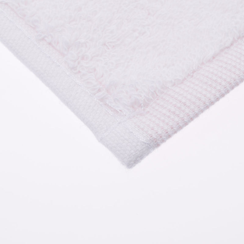 HERMES Hermes Hand Towel White/Pink Unisex Cotton 100 % Towel Unused Ginzo