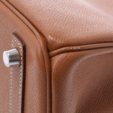 爱马仕爱马仕伯金（Hermes Hermes Birkin）30金银支架□k雕刻（2007年左右）女士vo Epson手提包A级使用Ginzo