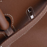 爱马仕爱马仕伯金（Hermes Hermes Birkin）30金银支架□k雕刻（2007年左右）女士vo Epson手提包A级使用Ginzo