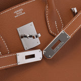 爱马仕爱马仕伯金（Hermes Hermes Birkin）30金银支架□k雕刻（2007年左右）女士vo Epson手提包A级使用Ginzo