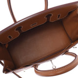 爱马仕爱马仕伯金（Hermes Hermes Birkin）30金银支架□k雕刻（2007年左右）女士vo Epson手提包A级使用Ginzo