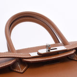 爱马仕爱马仕伯金（Hermes Hermes Birkin）30金银支架□k雕刻（2007年左右）女士vo Epson手提包A级使用Ginzo