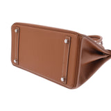 爱马仕爱马仕伯金（Hermes Hermes Birkin）30金银支架□k雕刻（2007年左右）女士vo Epson手提包A级使用Ginzo