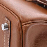 爱马仕爱马仕伯金（Hermes Hermes Birkin）30金银支架□k雕刻（2007年左右）女士vo Epson手提包A级使用Ginzo