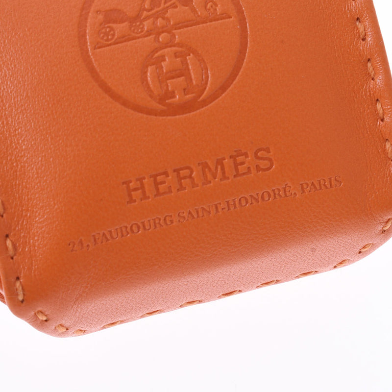 爱马仕爱马仕（Hermes Hermes）麻袋橙色袋子魅力foo d刻有雕刻（2019年左右）女用annomiro魅力未使用的金佐（Ginzo）