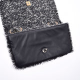 CHANEL シャネル マトラッセ チェーンショルダー 黒 GP金具 レディース ラムスキン ツイード ショルダーバッグ ABランク 中古 銀蔵