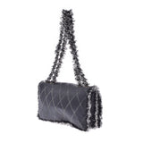CHANEL シャネル マトラッセ チェーンショルダー 黒 GP金具 レディース ラムスキン ツイード ショルダーバッグ ABランク 中古 銀蔵