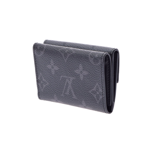 LOUIS VUITTON Louis Vuitton Monogram Eclipse Discovery Compact Wallet Black M45417 Men's Monogram Canvas Three Fold Wallet New Used Ginzo