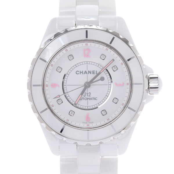 CHANEL Chanel J12 38mm Pin Clight 8P Diamond Limited 1200 models H4864 Men's White Ceramic/SS Watch Automatic White Dial A Rank Used Ginzo