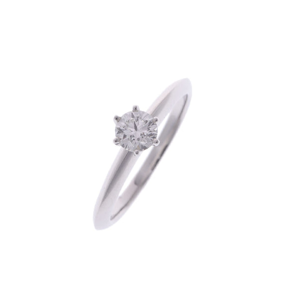 TIFFANY & CO. Tiffany Solitia Diamond 0.36CT I-VVS2-3EX No. 10 Ladies PT950 Platinum Ring / Ring A Rank Used Ginzo