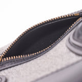 CELINE Celine Ragage Nano Shopper 2WAY Bag Black/Gray Ladies Calf Canvas Handbag A Rank Used Ginzo