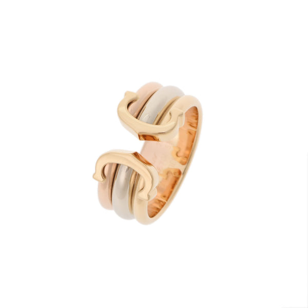 Cartier Cartier 2C Ring Three Color #53 Ladies K18YG/WG/PG Ring/Ring A Rank Used Ginzo