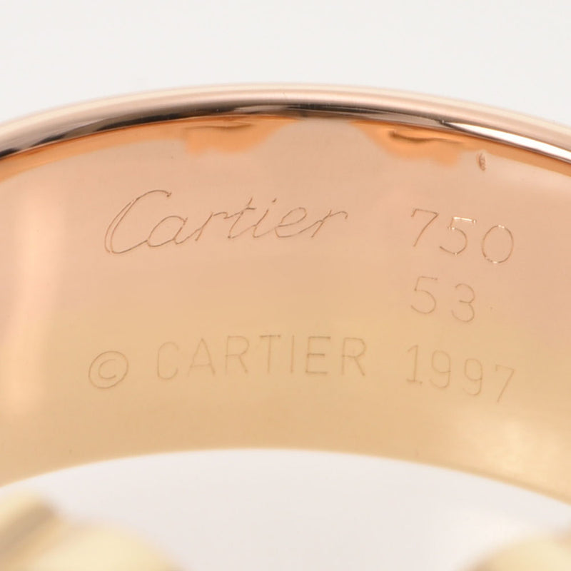 Cartier Cartier 2C Ring Three Color #53 Ladies K18YG/WG/PG Ring/Ring A Rank Used Ginzo