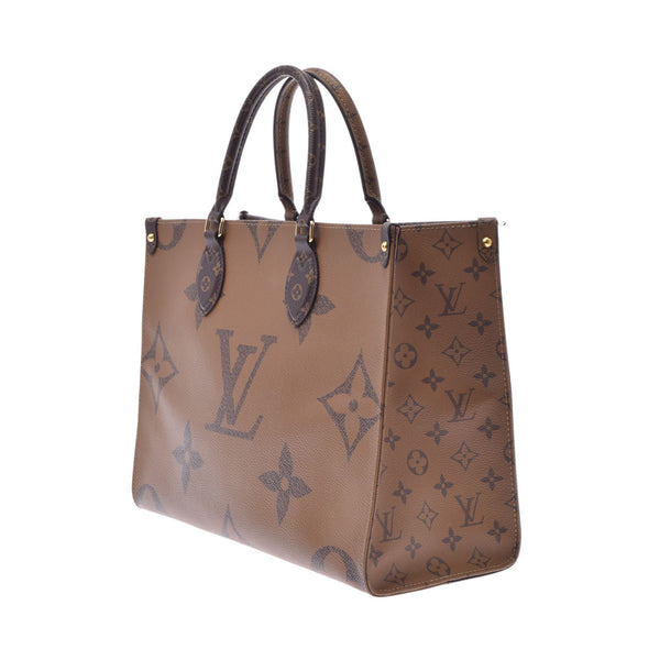 路易威登（Louis Vuitton）路易·威登（Louis Vuitton）会标反向GO MM 2Way Brown M45321女uSEX会标帆布手提袋AB级使用Ginzo