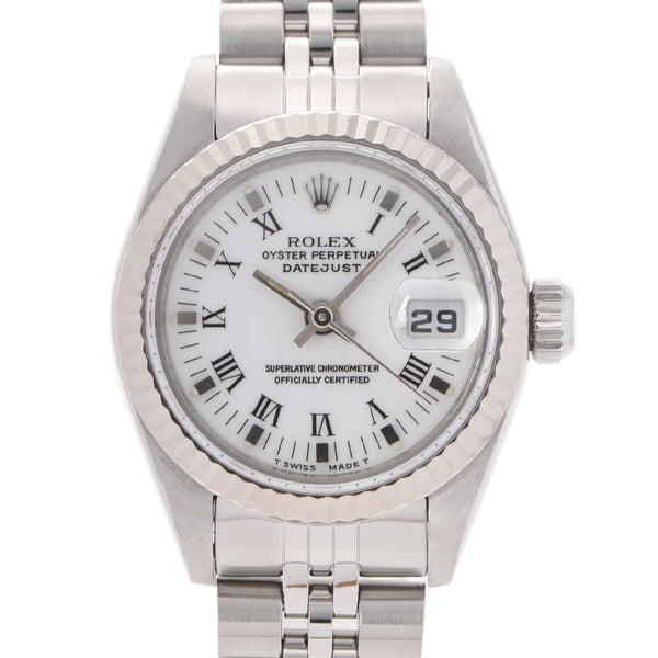 ROLEX Rolex Datejust 69174 Ladies SS/WG Watch Automatic White Dial A Rank used Ginzo