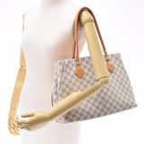 LOUIS VUITTON Louis Vuitton Damier Azur Calvi White N41449 Ladies Dami Air Zuzur Canvas Tote Bag B Rank Used Ginzo