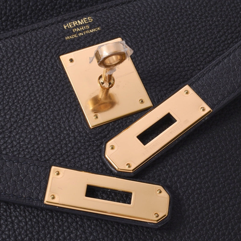 HERMES Hermes Kelly 28 Interior Sewing 2WAY Black Gold Bracket C engraved (around 2018) Ladies Togo Handbag Unused Ginzo