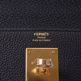 HERMES Hermes Kelly 28 Interior Sewing 2WAY Black Gold Bracket C engraved (around 2018) Ladies Togo Handbag Unused Ginzo