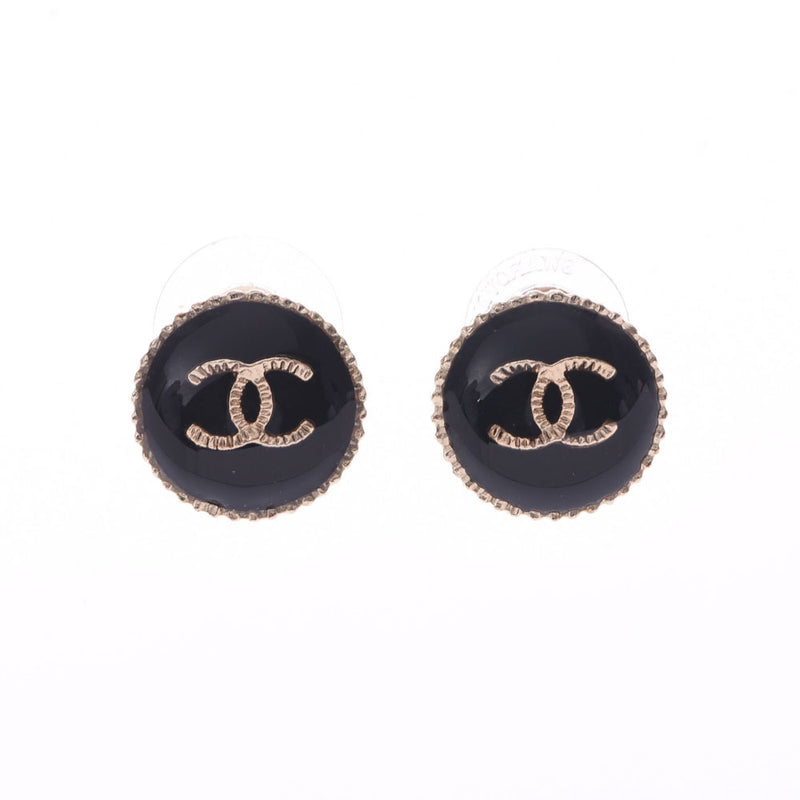 CHANEL ピアス 黒 ココマーク - ピアス(両耳用)