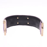 CHANEL Chanel Coco Mark Leather Bracelet 18 Years Purple Ladies Leather/Fake Pearl Bracelet A Rank used Ginzo