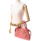 BALENCIAGA Balenciaga Giant Town 2WAY Pink Gold Bracket 285434 Ladies Ram Skin Handbag B Rank Used Ginzo