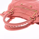 BALENCIAGA Balenciaga Giant Town 2WAY Pink Gold Bracket 285434 Ladies Ram Skin Handbag B Rank Used Ginzo