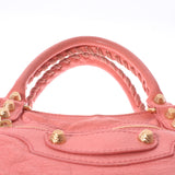 BALENCIAGA Balenciaga Giant Town 2WAY Pink Gold Bracket 285434 Ladies Ram Skin Handbag B Rank Used Ginzo