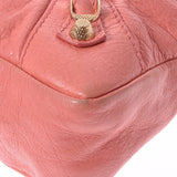 BALENCIAGA Balenciaga Giant Town 2WAY Pink Gold Bracket 285434 Ladies Ram Skin Handbag B Rank Used Ginzo