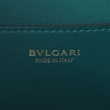 BVLGARI ブルガリ セルペンティ  黒/緑 ゴールド金具 ユニセックス レザー クラッチバッグ 新品 銀蔵